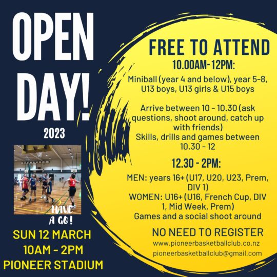 2023 Pioneer Open Day and Trials Announced Canterbury Basketball
